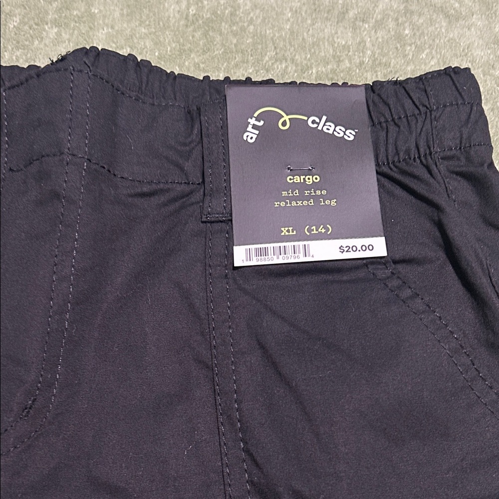 Art Class Kids Black Cargo Pants - Picture 3 of 3